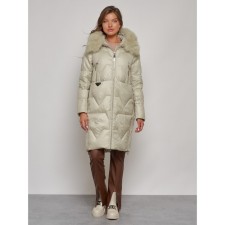 Coat insulated winter female, size 56, the color is light green