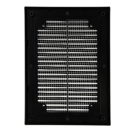 Ventilation grate "Vento" 1520VR, 150x200 mm, with a grid, detachable, black-2