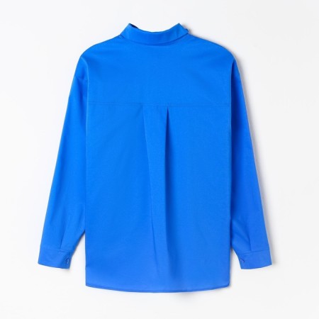 Women's shirt with pocket, blue color, size 46-8
