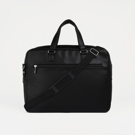 Business Business on a zipper, Textura, 2 external pockets, black color-3