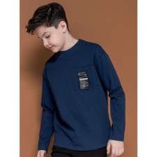 Джемпер для мальчиков, рост 140 см, цвет тёмно-синий