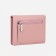 Women's wallet on the button, pink color