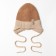 Children's hat minku rr 35-40, brown/beige color
