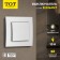 Tot Elegant switch, 10 a, 1 cl., Hidden, silver