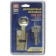 The cylinder mechanism Kale 164 dbm-e/90, 40x10x40 mm, with a turntable, 5 keys, color nickel