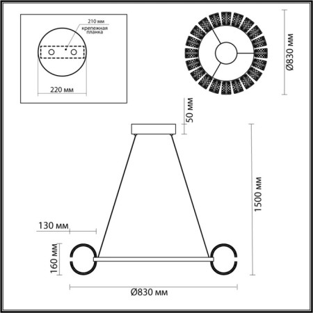 Mirage Led 128W 4000k 7597lm chandelier-2