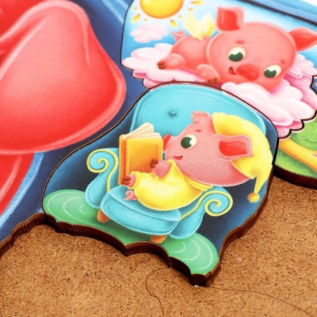 Puzzle-headed "Piglet under the covers"-2
