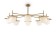 Suspended lamp Freya Fr5202PL-08BS Camelia, 1000x1000x420 mm, E27, 8x60W, brass color