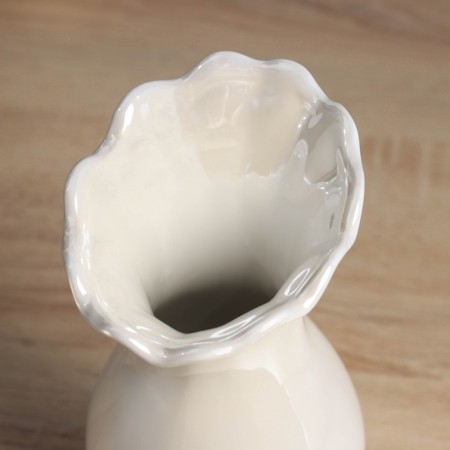 VAZA Ceramics Table "Philix" D Ob - 6 cm, 22.5x9 cm, white-3