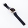 Women's watch, 4.1 x 4.1 cm, silicone strap, black