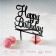 Topper for the cake "Happy Birthday", 12 × 12 cm, black color