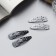 Invisibility for hair "Lira" (set 10 pcs) circles ornament, 4 cm, black and white