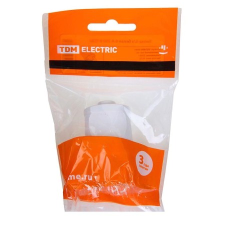 TDM straight fork, 6 A, 250 V, IP20, without salary, white-2