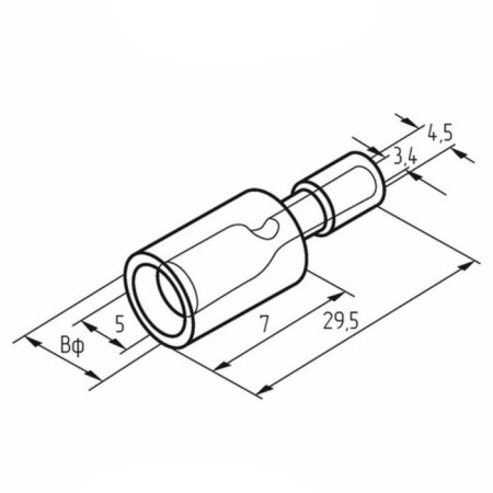 STETERY STEETER INDECTION OF 5 mm 4-6 mm² (RSHI-M 6.0-5/rush 5.5-6-4) Yellow Rexant 108060-2