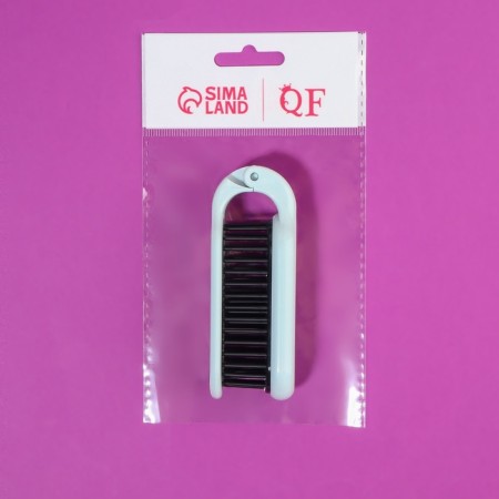 The comb is massage, folding, with a mirror, 3 × 10 cm, white color-8