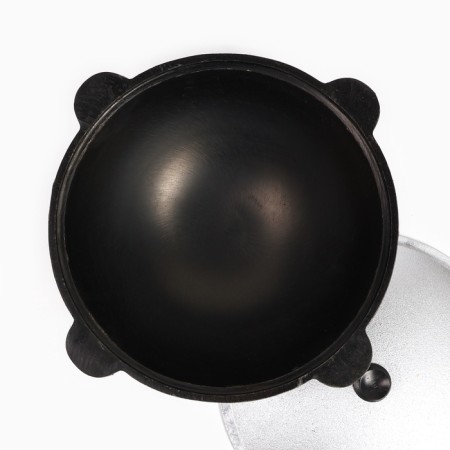 Kazan cast -iron, 12 l, flat bottom, aluminum cover-3