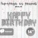Foil ball 14 "Happy Birthday!", Calf letters, silver color