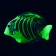 Decor for the Aquarium "Tochelian Fairy", silicone, with a neon effect, 6 x 4 cm