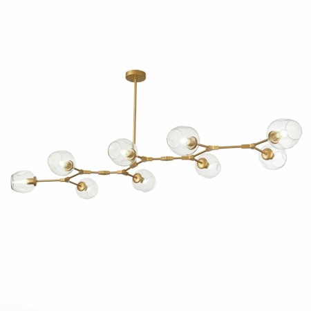 Suspended EVOLUCE lamp. Sle154823-09. Rametto. 9x40 watts, E27, 233x82x33 cm, golden color