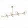 Suspended EVOLUCE lamp. Sle154823-09. Rametto. 9x40 watts, E27, 233x82x33 cm, golden color