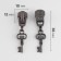 Automatic lock for metal zippers, No. 5, decorative, 10 pcs, black nickel color