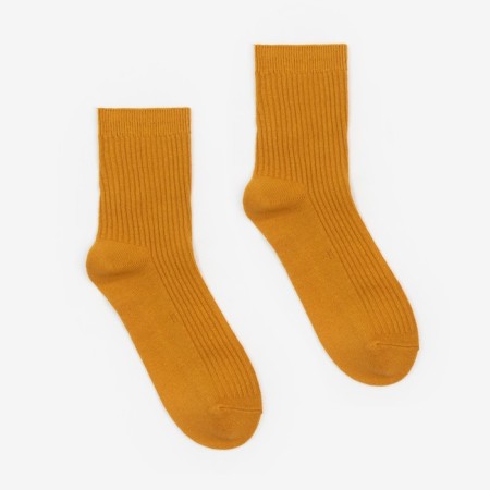 Women's socks minku yellow color, size 36-39 (23-25 ​​cm)-1