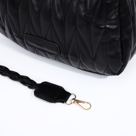 Bag Cross-Bodi with a zipper, black color-8