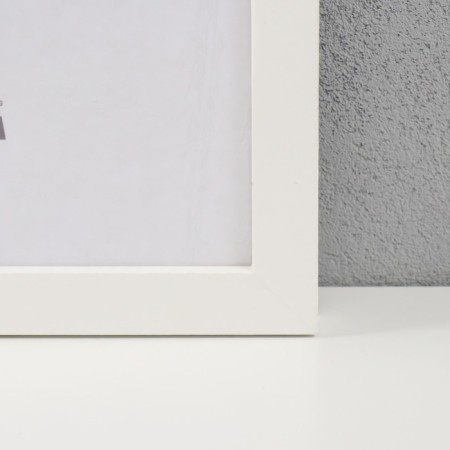 MDF photo frame (200) 40x50 cm, white color (plastic screen)-2