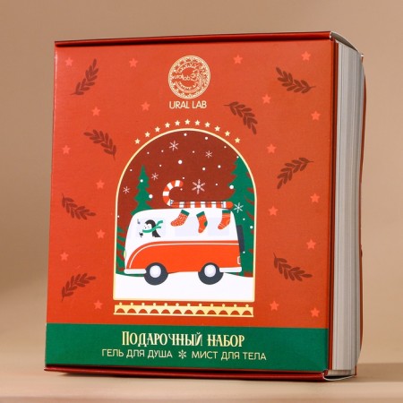 New Year. Gift set New Year: shower gel 100 ml and body mysts 75 ml-6