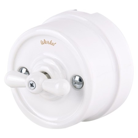 Single-valve switch WL18-01-03, white color, retro