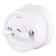 Single-valve switch WL18-01-03, white color, retro