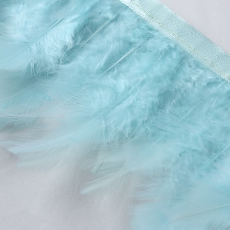 Braid with feathers of a rooster, 10-15 cm, 5 ± 0.5 m, mint color-3