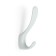 Furniture hook Cappio Heel Light, two -rod, white color