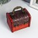 Casket wood chest with handle "Flowers" 7.3x9.5x7.5 cm