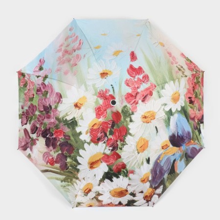 Mechanical umbrella “Flower picture”, eponge, 4 additions, 8 knitting needles, r = 48 cm, color mix-12
