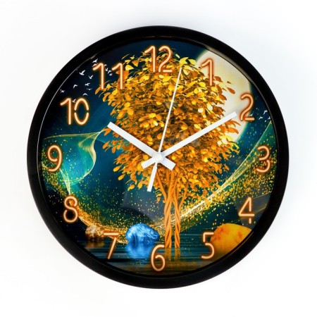 Watch Wall "Trees", D-20 cm, smooth move
