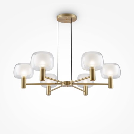 Suspension lamp Maytoni Mod411PL-06G, 6HE14, 60W, 96x96x154 cm, color gold