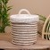 Wicker basket with a lid 27x27x35 cm