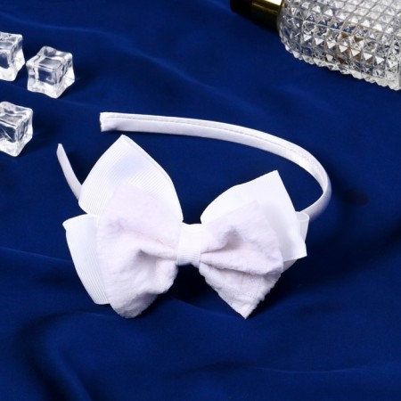 Hair rim "Susie" classic style, 1 cm, white