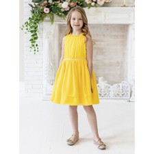 Bella dress, height 104 cm, yellow color