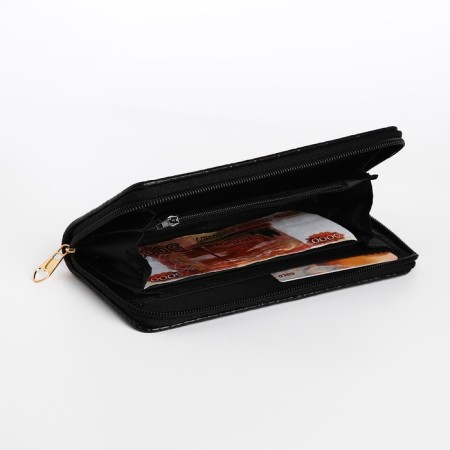 Women's wallet with lightning, black color-3