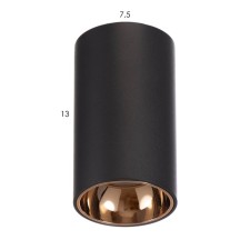 Lamp 671515/1 LED 12W Black-gold 7.5x7.5x15 cm Bayerlux