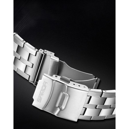 Watch of wrist, D-4.5 cm, calendar, chronograph, waterproof, luminous, silver-4
