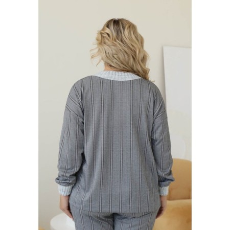 Cardigan female, size 46, gray color-5