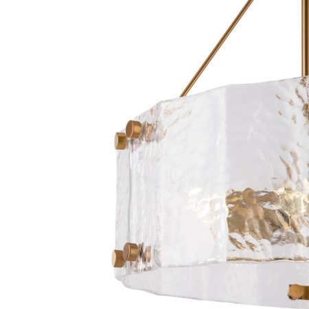 Suspended lamp 60W, 6XE14, 42x45x45 cm, brass-2