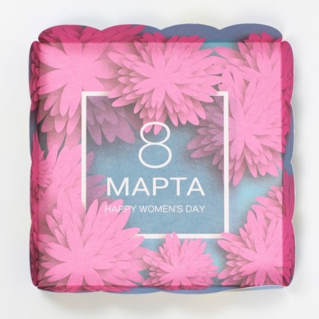 Box for cookies "Feast of Spring", 15 x 15 x 3 cm-3