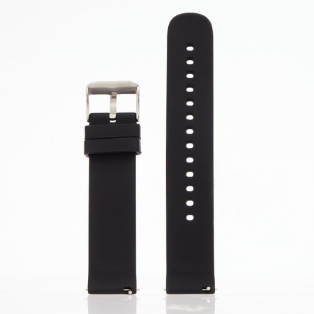 Smart hours strap, 20 mm, silicone, black-2
