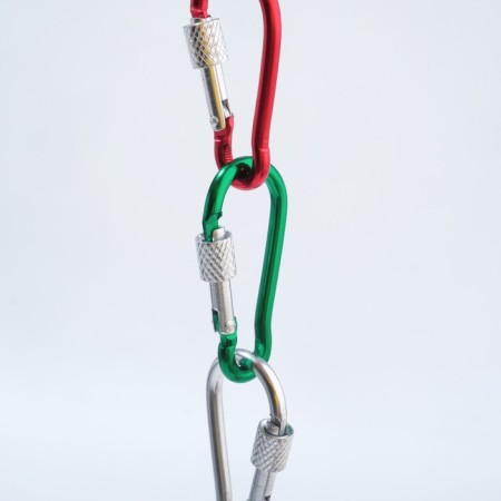 Carabiner with a coupling 4.5cm, mix-1