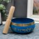 Singing bowl metal blue with a resonator 5x10.5x10.5 cm