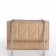 Women's bag on the valve, 22x15x6 cm, beige color